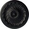 Ekena Millwork Flower Spiral Ceiling Medallion (Fits Canopies up to 2"), 12 1/4"OD x 2 1/4"P, Steel Gray CM12FLSGS - alternate 1